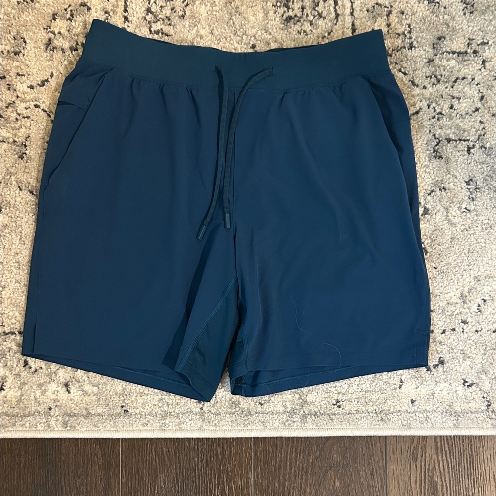 Lululemon Athletic- Blue Men's THE linerless Shorts 7inch